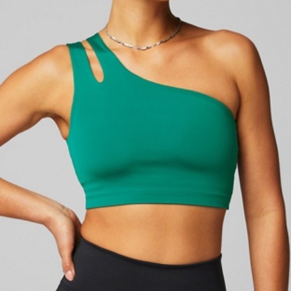 Fabletics Asymmetrical Double Strap Midi Bra